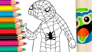 Desenho para colorir Spooderman Torto para Colorir