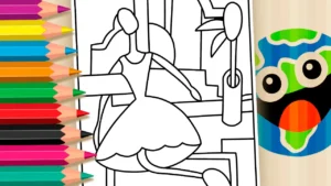 Desenho para colorir A Boneca de Tarsila do Amaral para Colorir