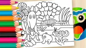 Desenho para colorir A Cuca de Tarsila do Amaral para Colorir