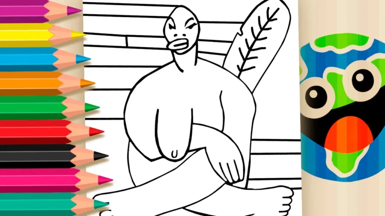 A Negra de Tarsila do Amaral para Colorir para colorir - Educativos e Folclore