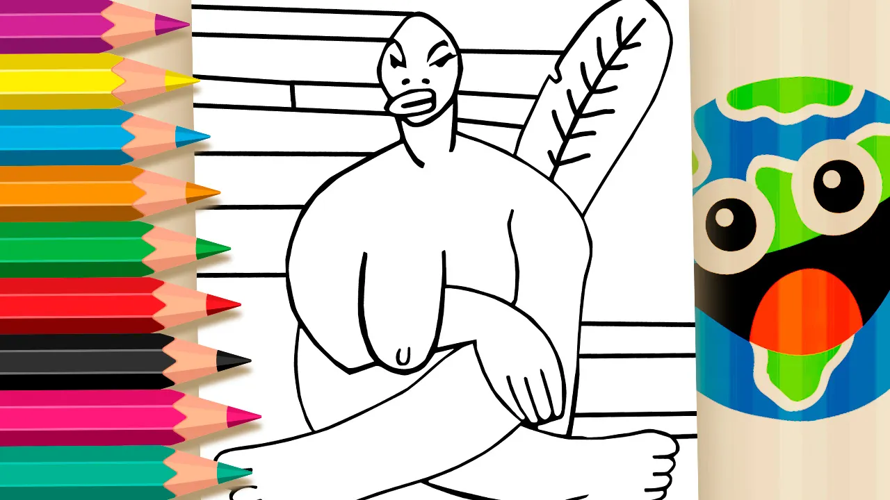 A Negra de Tarsila do Amaral para Colorir