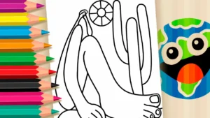 Desenho para colorir Abaporu de Tarsila do Amaral para Colorir