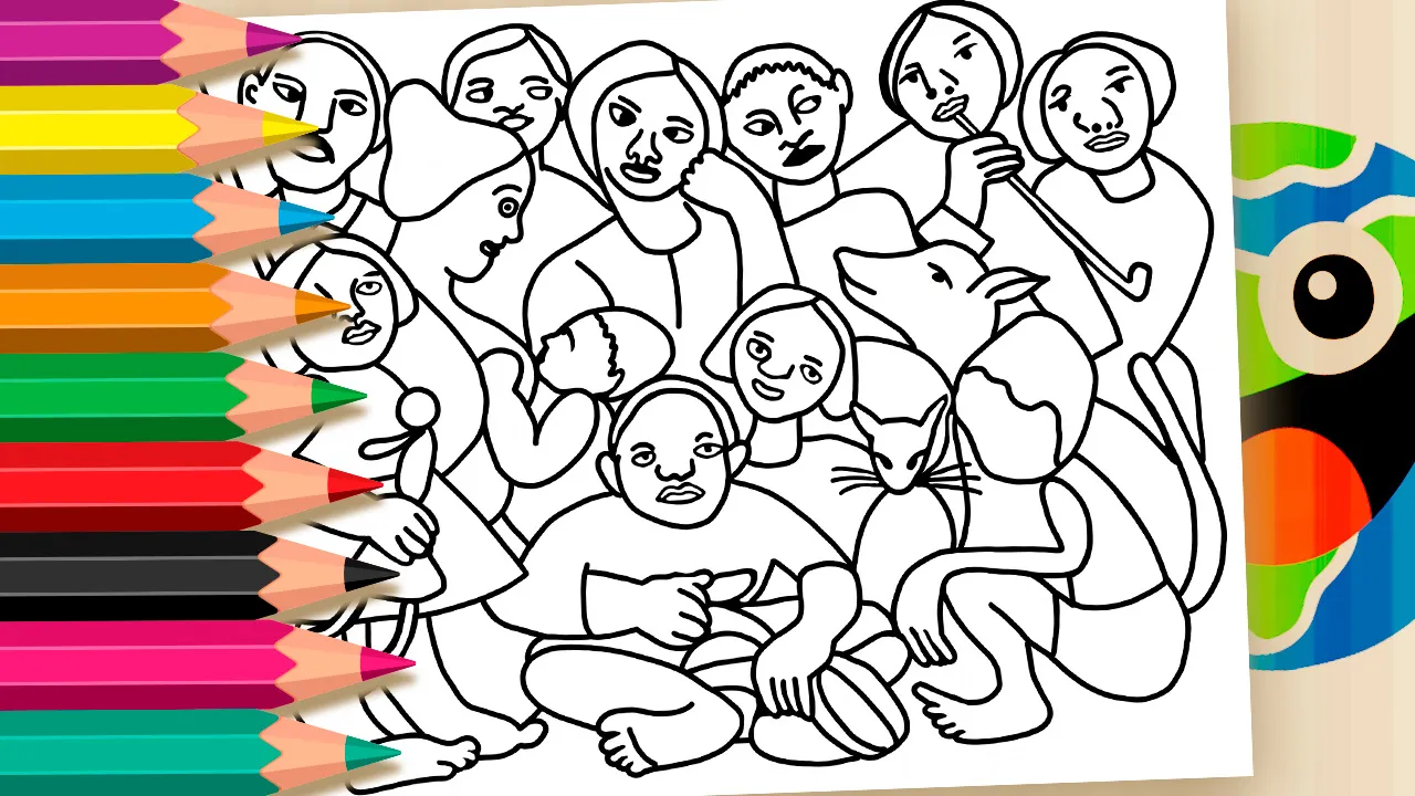 A Família de Tarsila do Amaral para Colorir