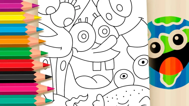 Rostos do Bob Esponja para Colorir