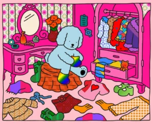 Escolhendo roupas para sair