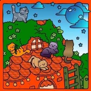 Gatos no telhado