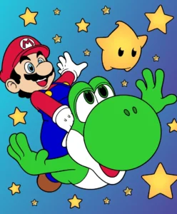 Mario e Yioshi