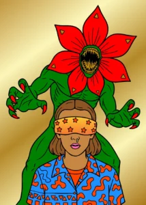 Monstro da flor vermelha