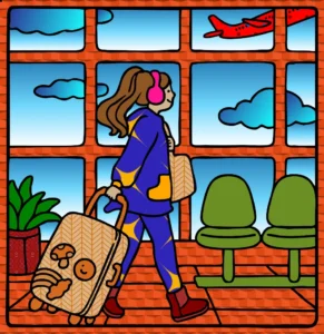 No aeroporto