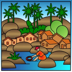 Pescador no rio
