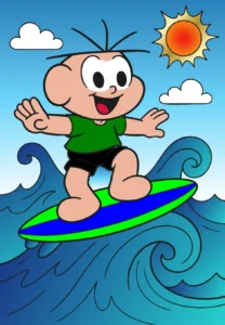 Surfando com o Cebolinha