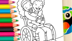Amizade Inclusiva para Colorir Online
