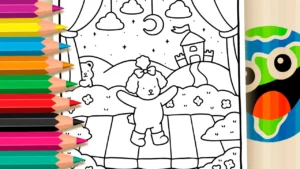 Cachorrinha no Teatro para Colorir Online