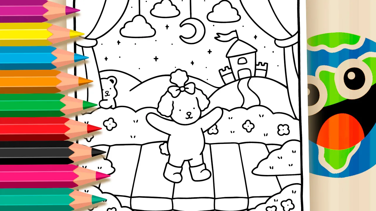 Cachorrinha no Teatro para Colorir Online