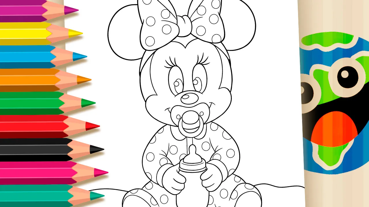 Bebê Minnie - Desenho para imprimir e colorir