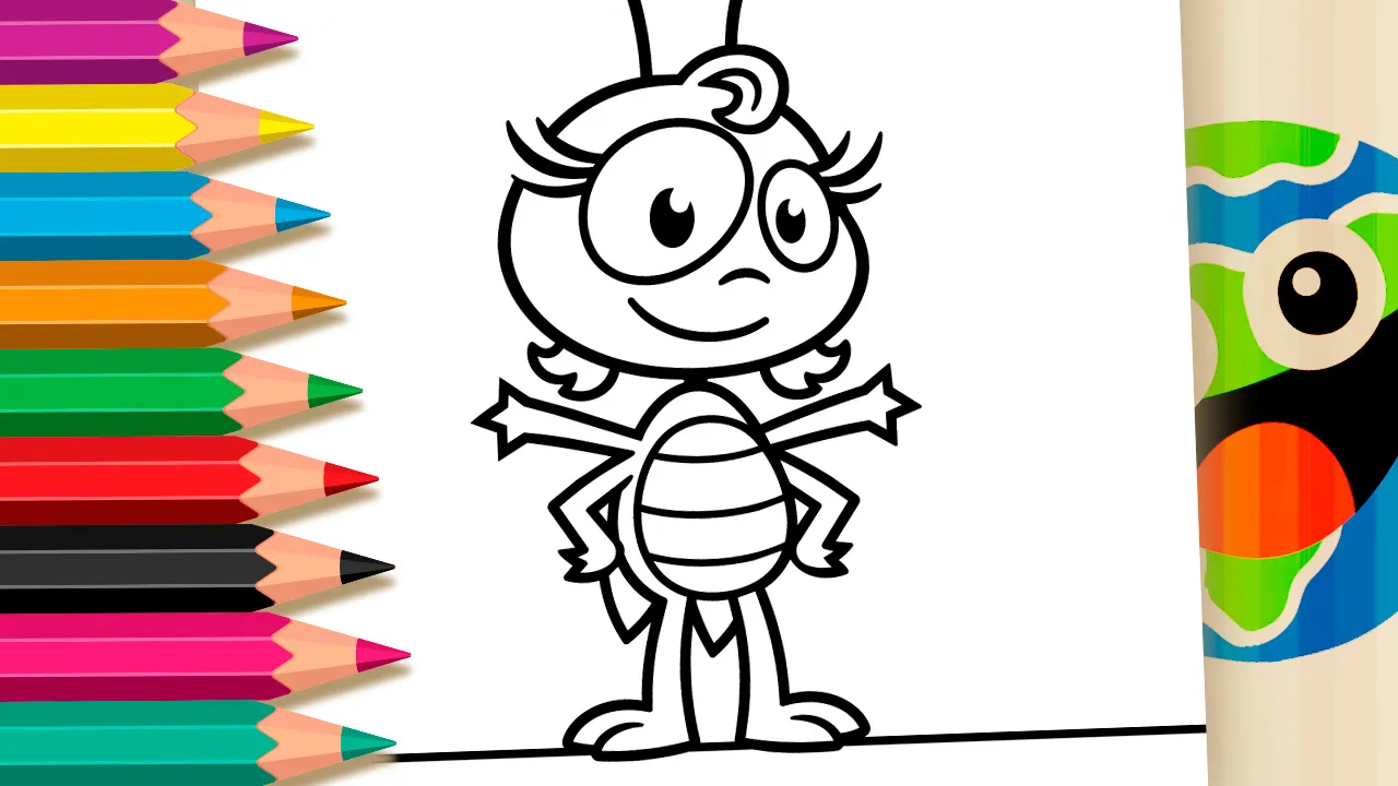 A Baratinha para Colorir - Desenho para imprimir e colorir