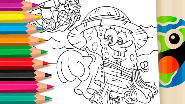 Bob Esponja Pirata para Colorir Online