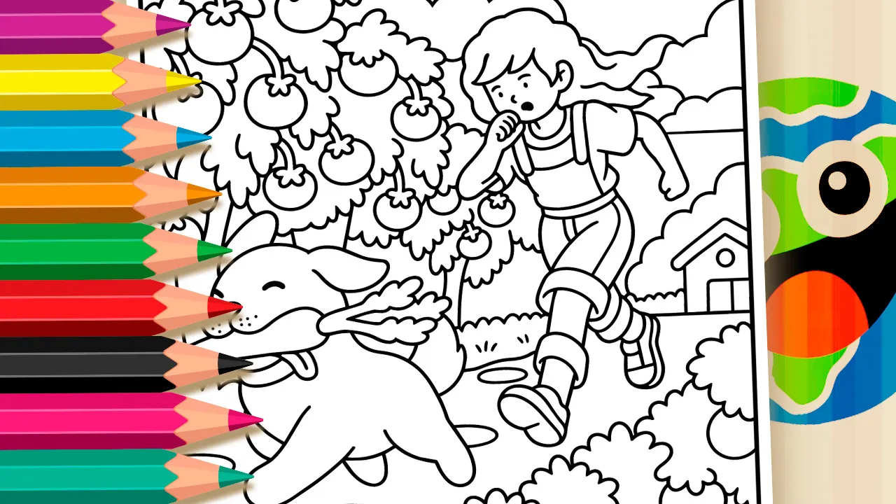 Cachorrinho da Cenoura para Colorir Online