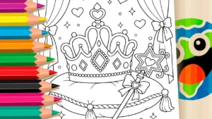Coroa de Princesa para Colorir Online