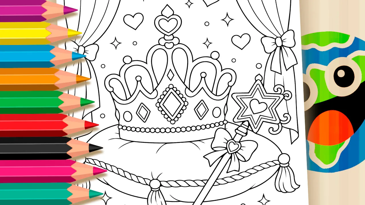 Coroa de Princesa - Desenho para imprimir e colorir
