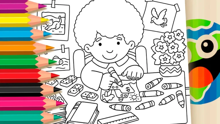 Criança Desenhando para Colorir Online