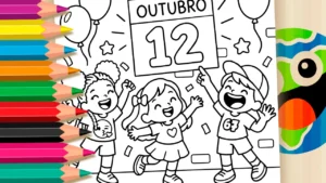 Dia das Crianças para Colorir Online