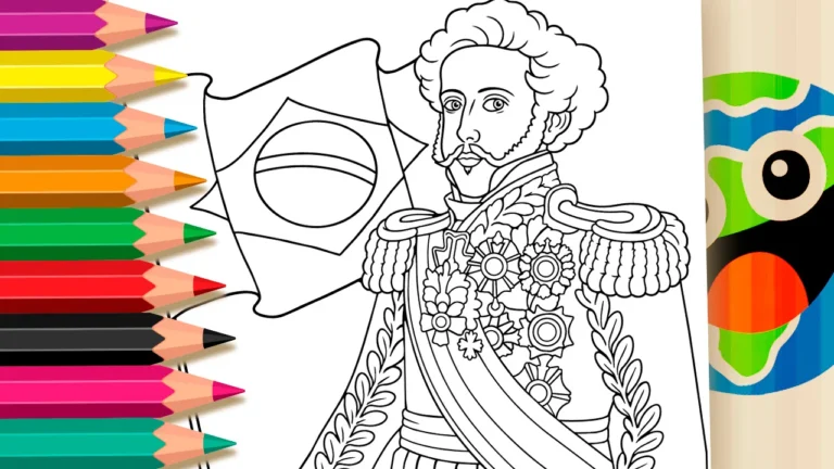 Dom Pedro I com Bandeira do Brasil