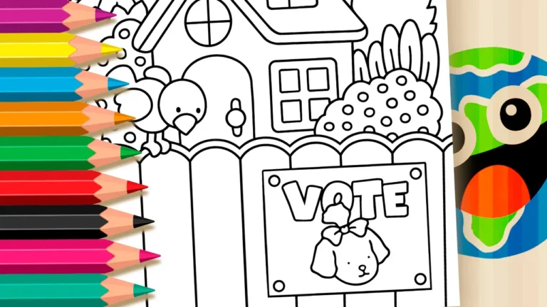 Eleição da Cadelinha para Colorir Online