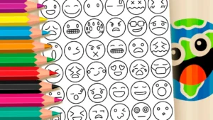 Emojis das Emoções para Colorir Online