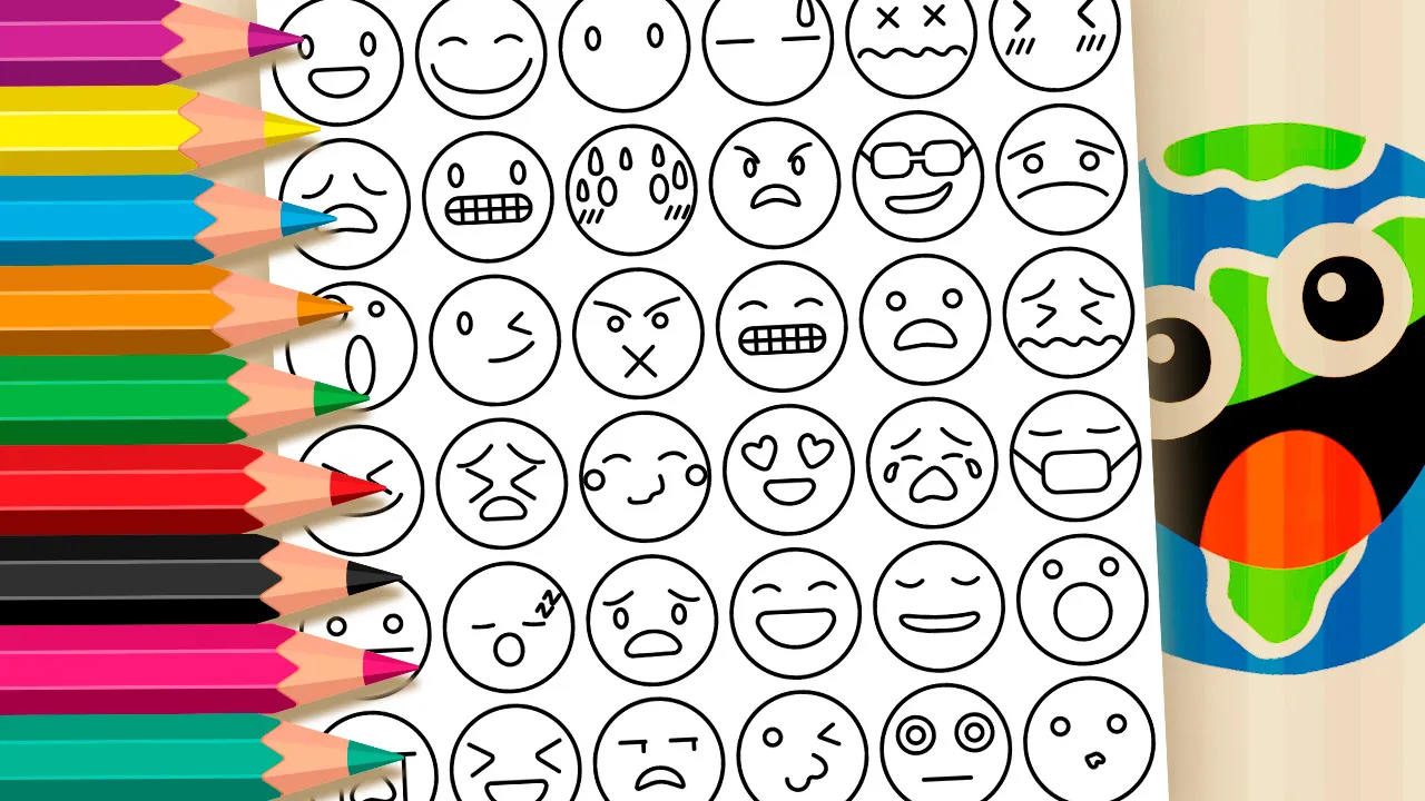 Emojis das Emoções para Colorir Online