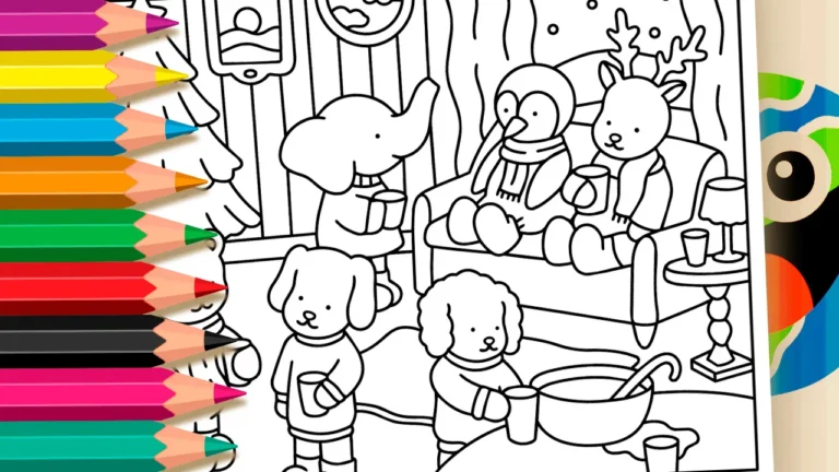 Reunião de Inverno Bobbie Goods para Colorir Online