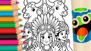 Festival de Parintins para Colorir Online