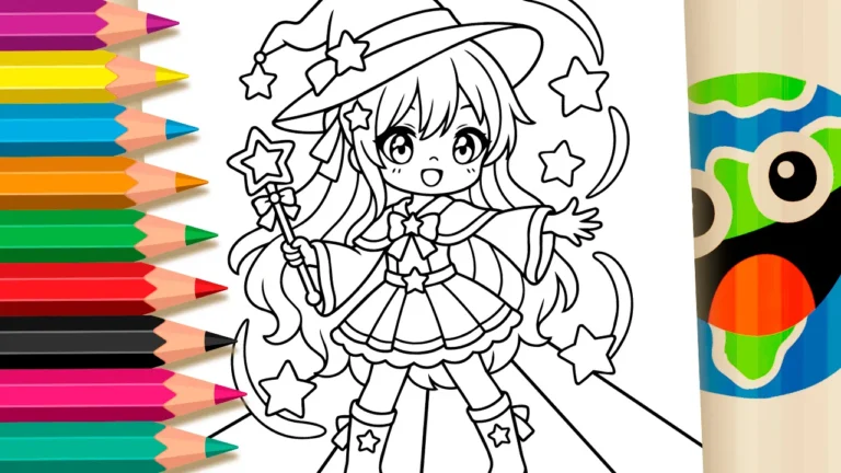 Garota Mágica Gacha para Colorir Online para Colorir