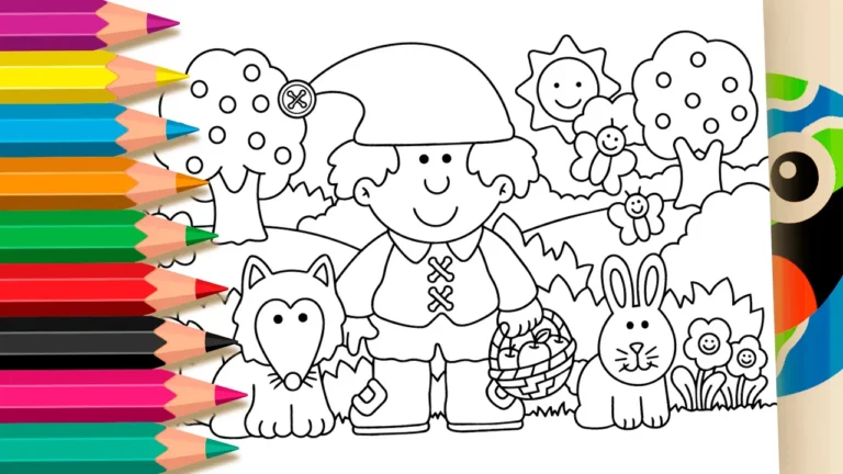 Gnomo no Bosque para Colorir Online para Colorir