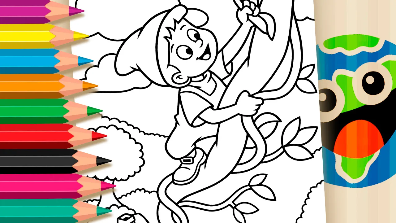João e o Pé de Feijão para Colorir Online