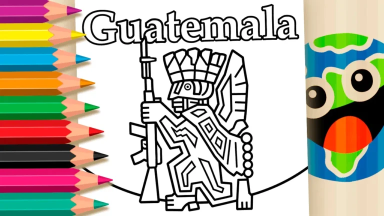 Deus Maia com Fuzil para Colorir Online