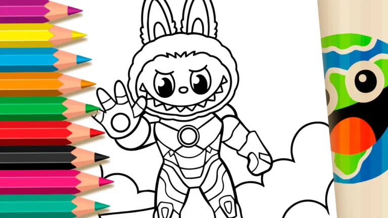 Labubu Homem de Ferro para Colorir Online