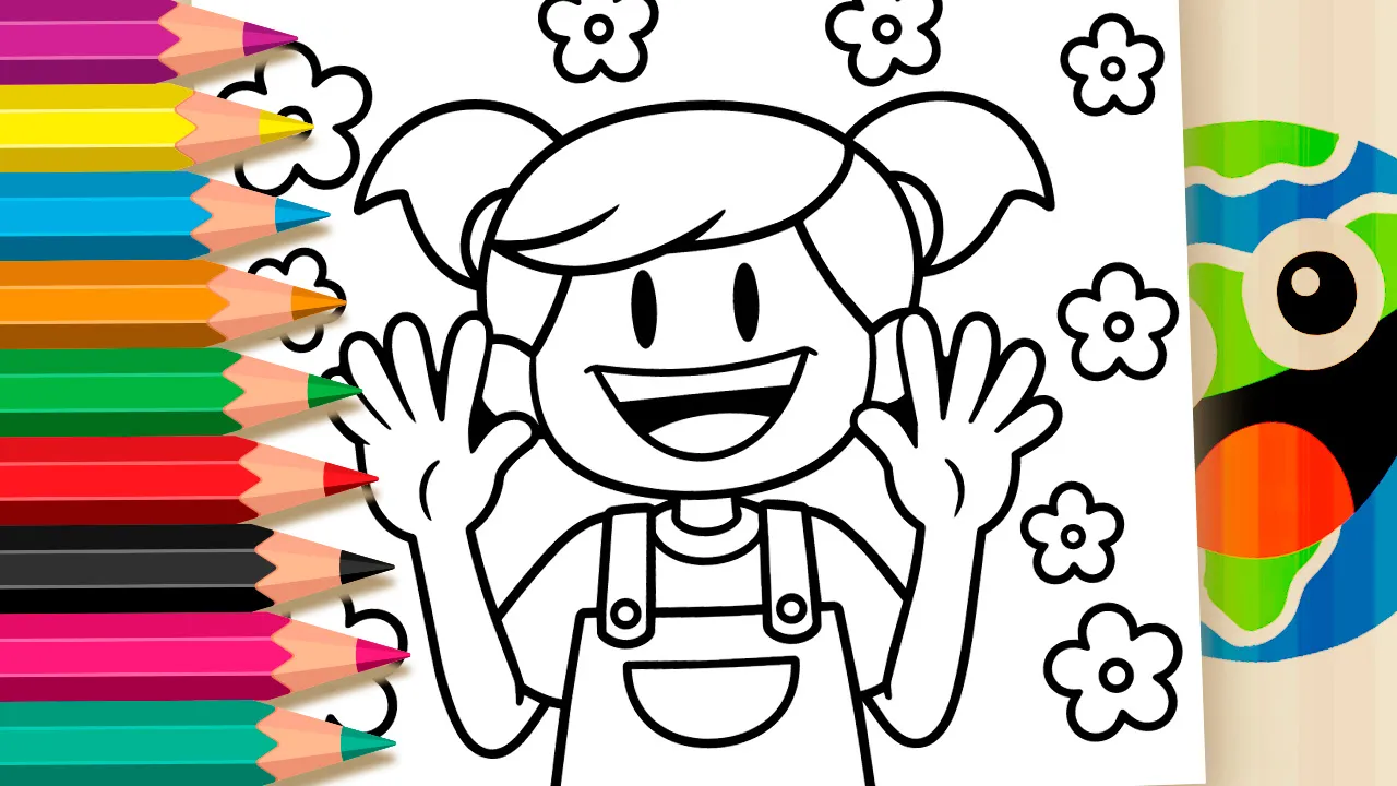 Mariana Contando - Desenho para imprimir e colorir