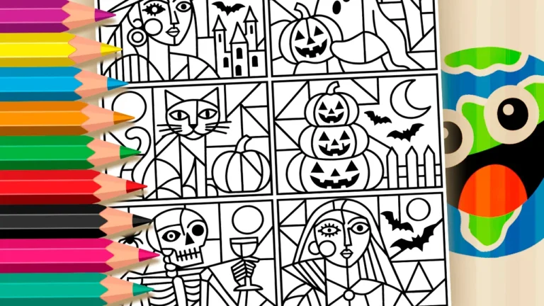 Mosaico de Halloween para Colorir Online