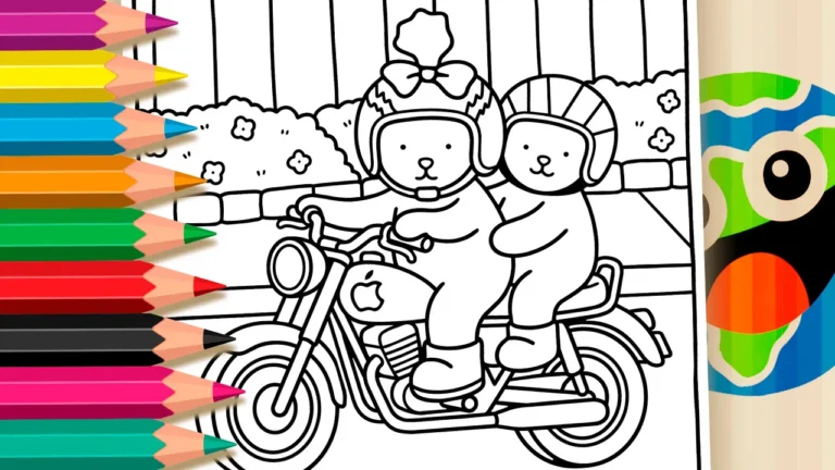 Moto Táxi Fofinho para Colorir Online