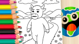 Niu Lai na Estrada da Coragem para Colorir