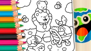 Papai Meu Herói para Colorir Online