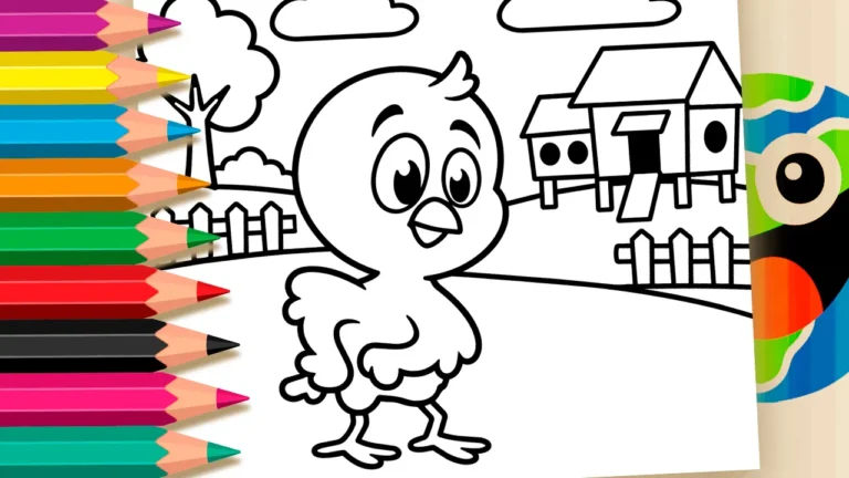 Pintinho Amarelinho para Colorir Online