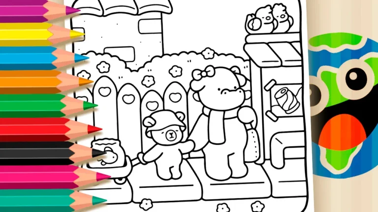 Mamãe Ursinha e Filhote para Colorir Online