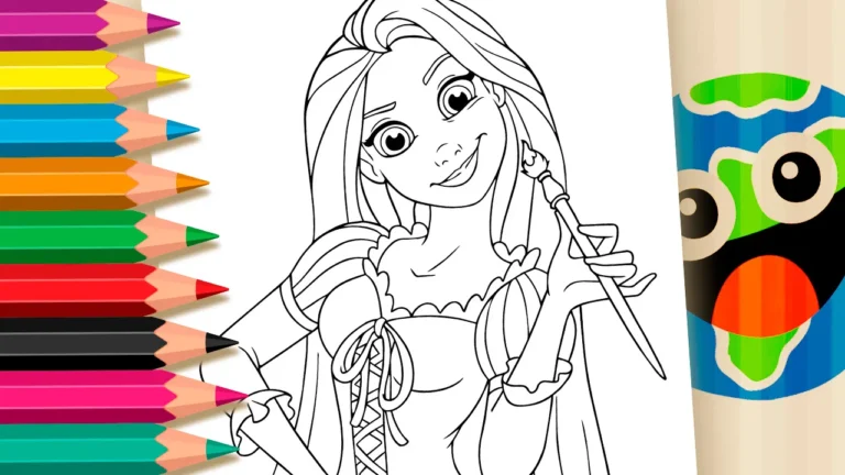 Rapunzel Pintora para Colorir Online