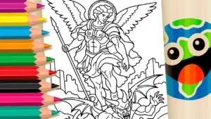 São Miguel Arcanjo para Colorir Online