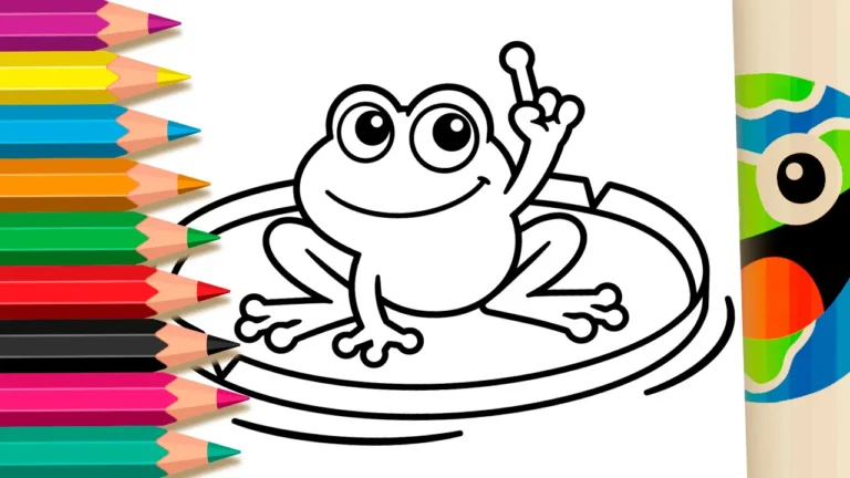 Sapo Cururu na Vitória-Régia para Colorir Online