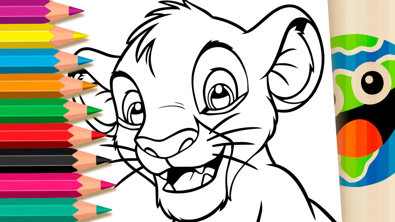 Simba Filhote - Desenho para imprimir e colorir