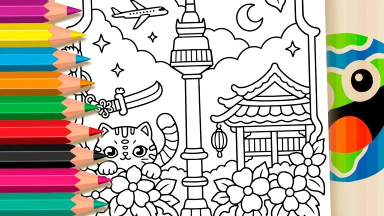 Derpy e Torre N Seoul para Colorir Online para Colorir