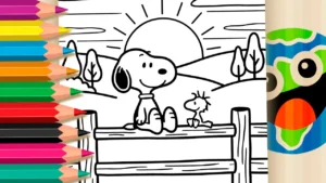 Snoopy e Woodstock no Pôr do Sol